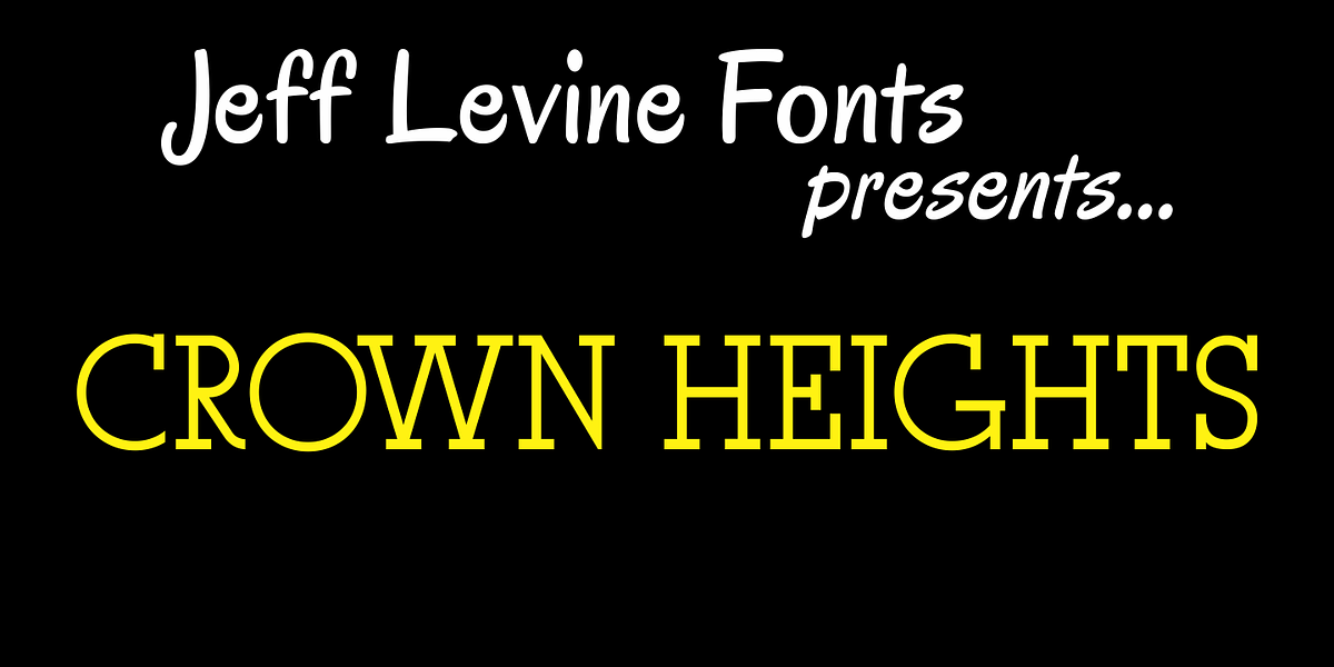 Crown Heights JNL, a Slab Serif Font by Jeff Levine Fonts