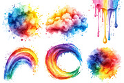 Watercolor Rainbow Paint Splash, an Illustration by Designworld (Thumbnail 3 of 5)