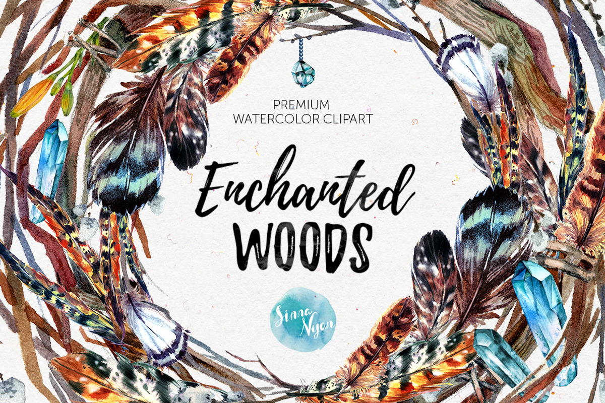 Enchanted Woods Watercolor Mega Pack, a Decorative Illustration by Inna Sinano (Photo 1 of 8)
