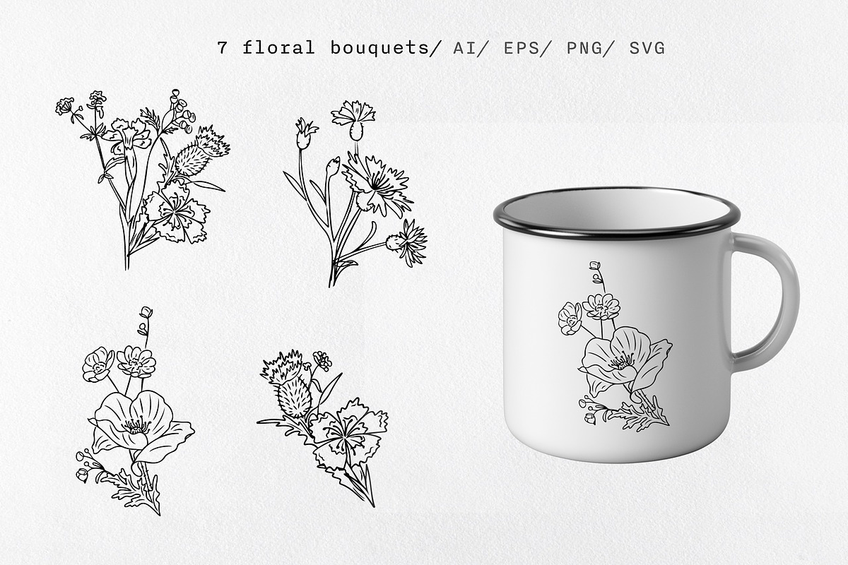 Hand-Drawn Wildflowers, a Decorative Illustration by Decor Lines (Photo 4 of 10)