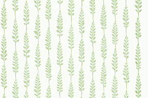 Seamless pattern light green leaves creating a seamless vertical, a Pattern Graphic by Studio ANNA