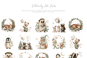 Happy New Year Clipart Animals PNG, a Decorative Illustration by Pati Paints (Thumbnail 2 of 11)