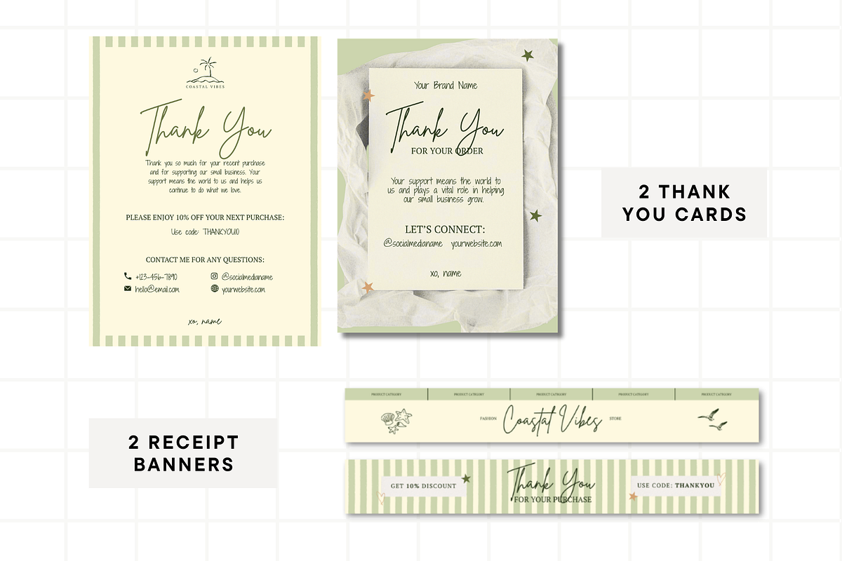 Coastal Etsy Shop Kit Template, a Branding & Logo Template by Anna Design Studio (Photo 5 of 8)
