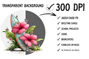 Whimsical Summer Surfboard Clipart, an Illustration by Craft Nest (Thumbnail 3 of 12)