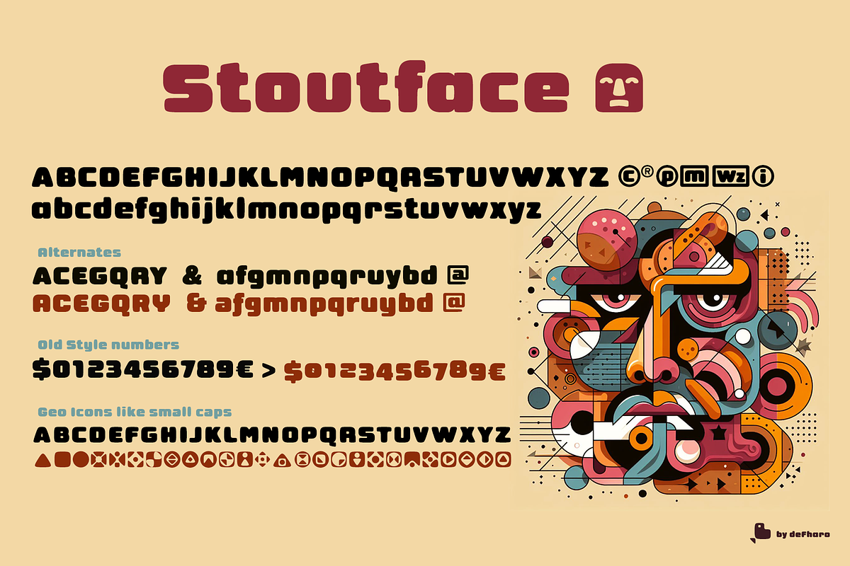 Stoutface, 02 display fonts, a Sans Serif Font by deFharo (Photo 3 of 7)