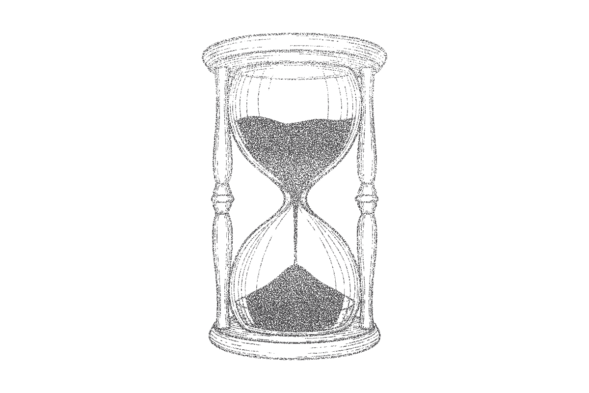 Vintage Hourglass Stipple Engraving, an Object Illustration by MkStudio