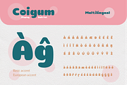 Coigum, a Sans Serif Font by kerismaker (Thumbnail 7 of 11)