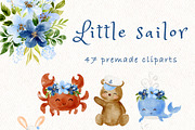 Little sailor nursery clipart, an Animal Illustration by heyiamalice (Thumbnail 3 of 12)