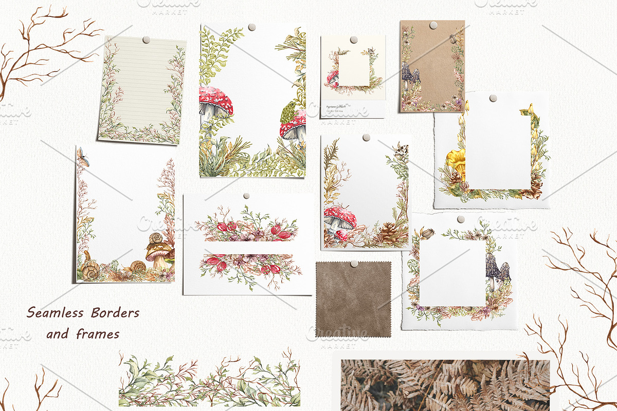 Watercolor Botanical Forest Set, an Animal Illustration by BarvArt (Photo 11 of 20)