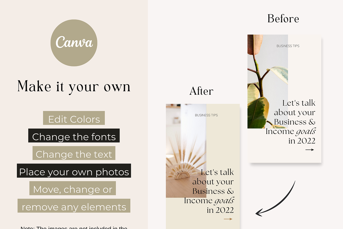 Instagram Story Templates Luxe Canva, a Social Media Template by HerstedHertz (Photo 3 of 7)