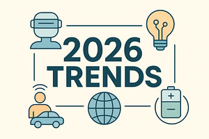 Technology trends for 2026 with icon, a Photo by Dvoevnore photos