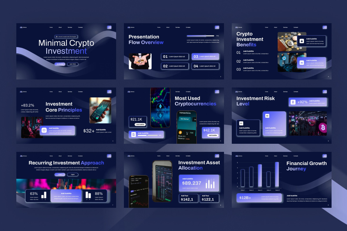 Minimal Crypto Investment PowerPoint, a Presentation Template by Loin Studio (Photo 3 of 4)