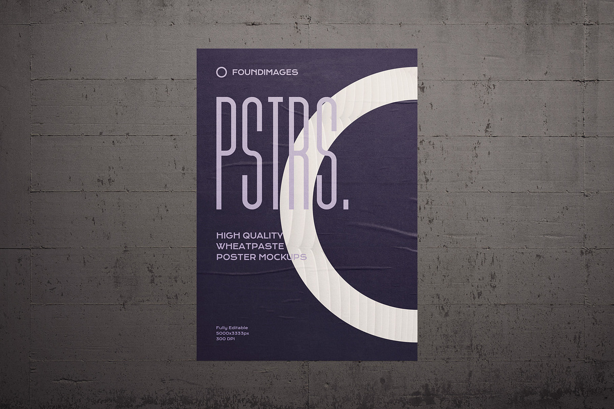 50 poster mockup bundle glued paper, an Advertising Mockup by FoundImages (Photo 32 of 55)