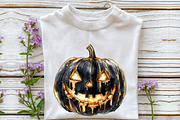 Creepy Black and Gold Halloween Clip, an Illustration by Rose Art (Thumbnail 4 of 7)