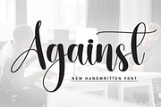 Against | Script Font, a Handwritten Font by Scratchones (Thumbnail 1 of 8)