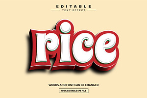 Rice 3D Editable Text Effect