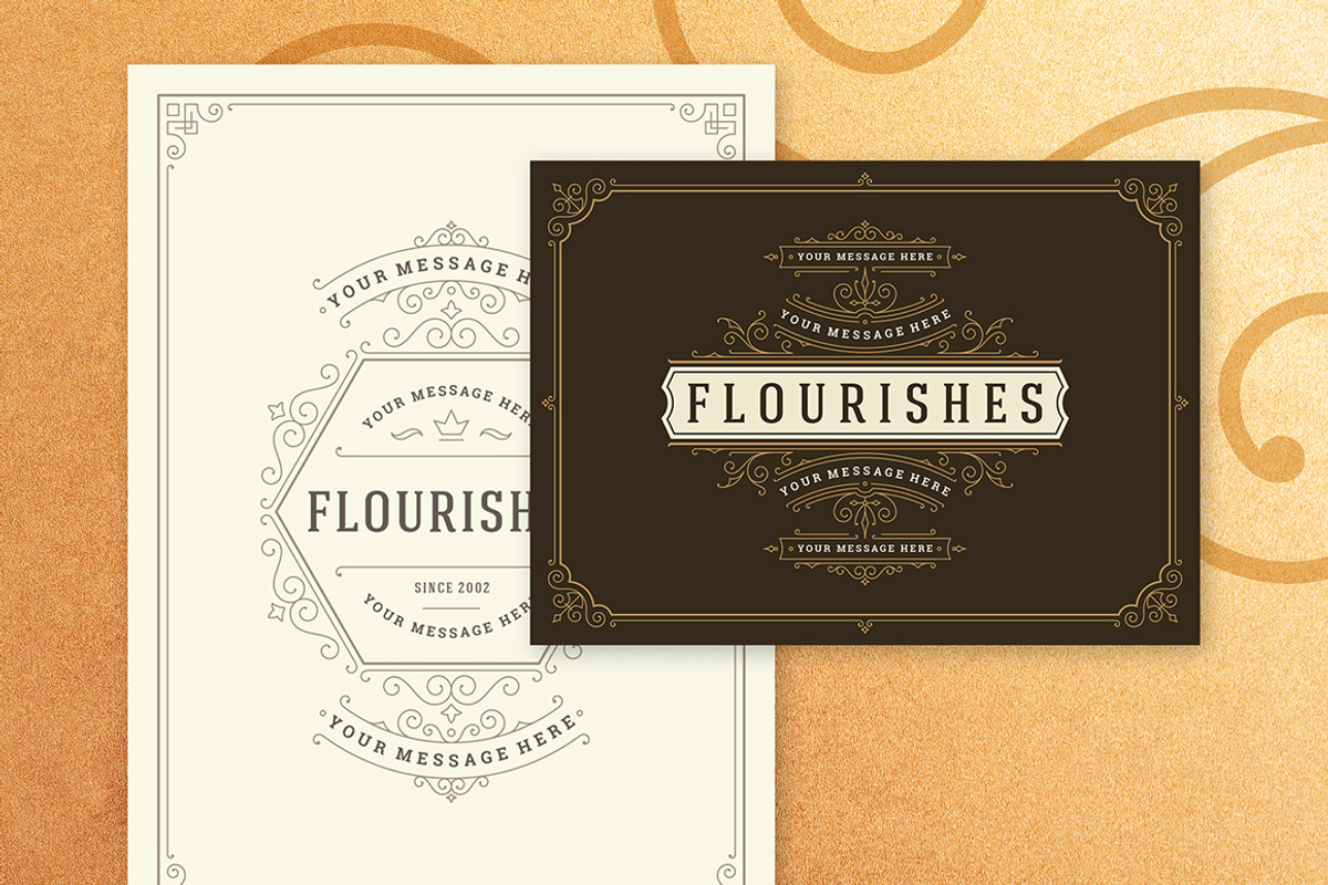 10 Vintage Ornament Invitations, an Invitation Template by Vasya Kobelev (Photo 6 of 11)