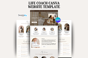 Life Coach Canva Website Template, a Landing Page Template by Snapybiz (Thumbnail 1 of 10)