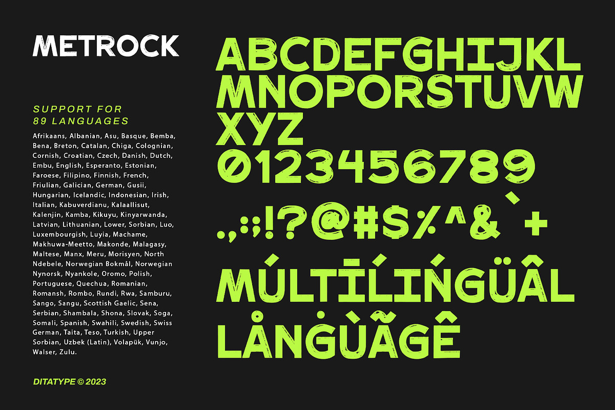 Metrock, a Sans Serif Font by Ditatype (Photo 7 of 11)