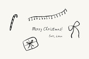 Quirky Christmas Line Drawings, an Object Graphic by Lana Elanor (Thumbnail 12 of 12)