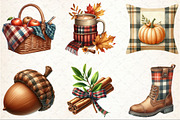 Watercolor Plaid Autumn Clipart, an Illustration by Rose Art (Thumbnail 3 of 7)