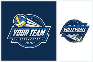 Volleyball logo design vector sport, a Branding & Logo Template by jundio studio