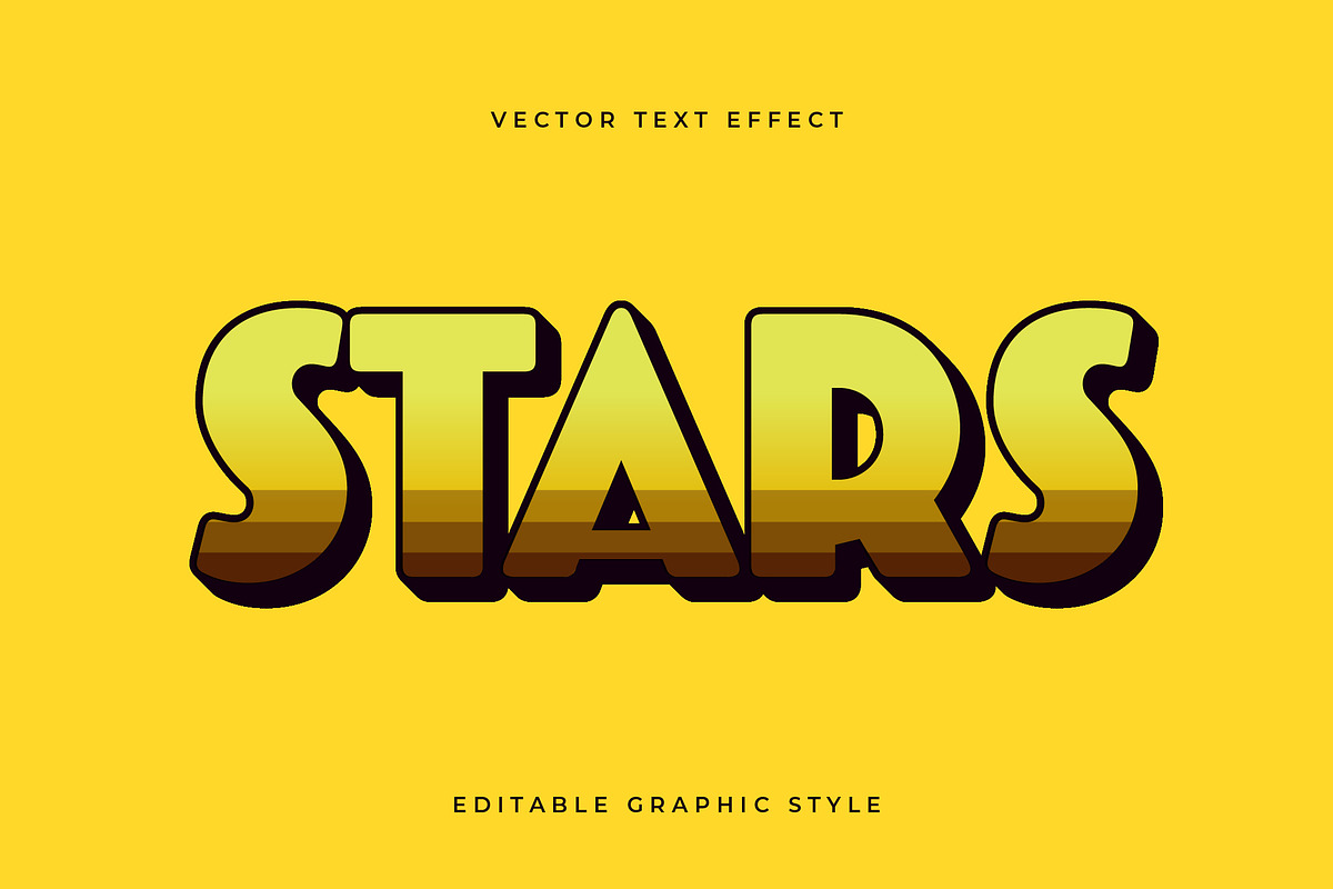 Gradient Retro Layered Text Effect