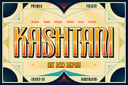 Kashtani, a Sans Serif Font by Burntilldead (Thumbnail 1 of 12)