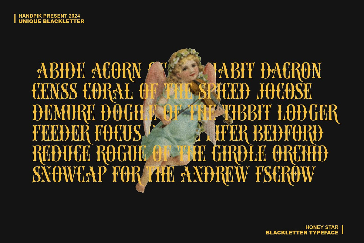 Soney - Blackletter with Alternate, a Blackletter Font by Luna Shop (Photo 2 of 6)
