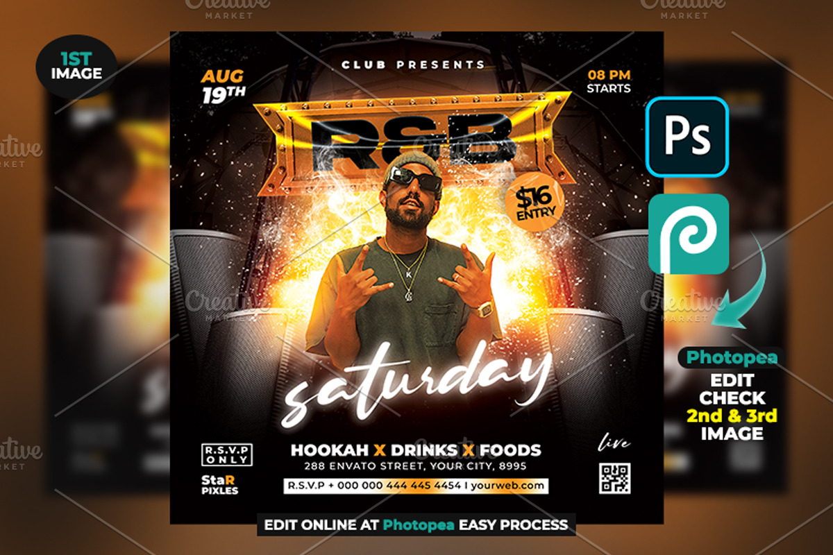 Night Club Flyer, a Flyer Template by StarPixles11 (Photo 1 of 2)