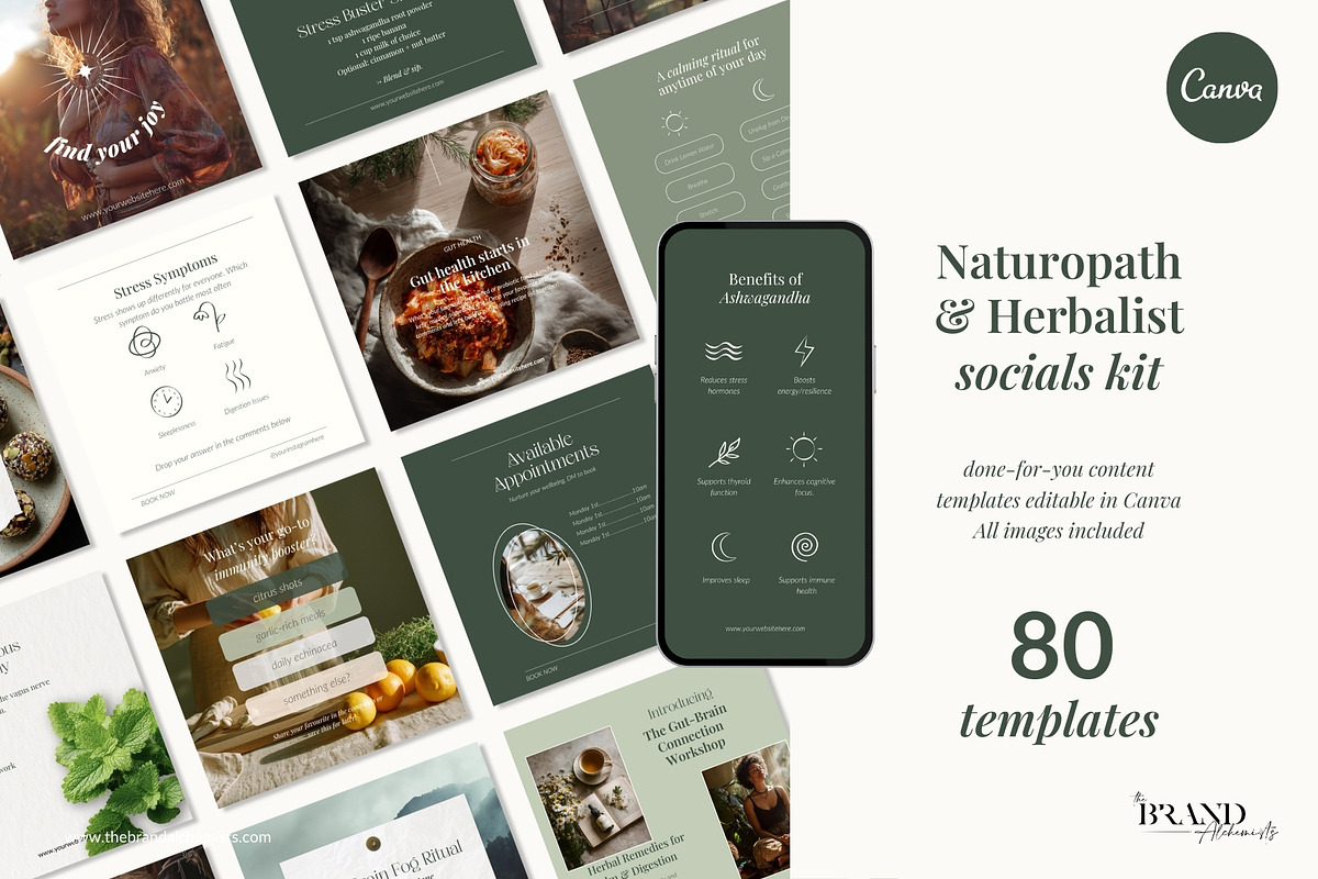 Mother Earth Wellness Template Pack, a Social Media Template by The Brand Alchemists (Photo 1 of 14)