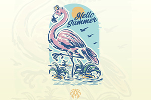 Summer Greetings From The Flamingo