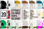 20 Colored Vinyl Records - Mockup, a Product Mockup by this is awsm (Thumbnail 2 of 23)