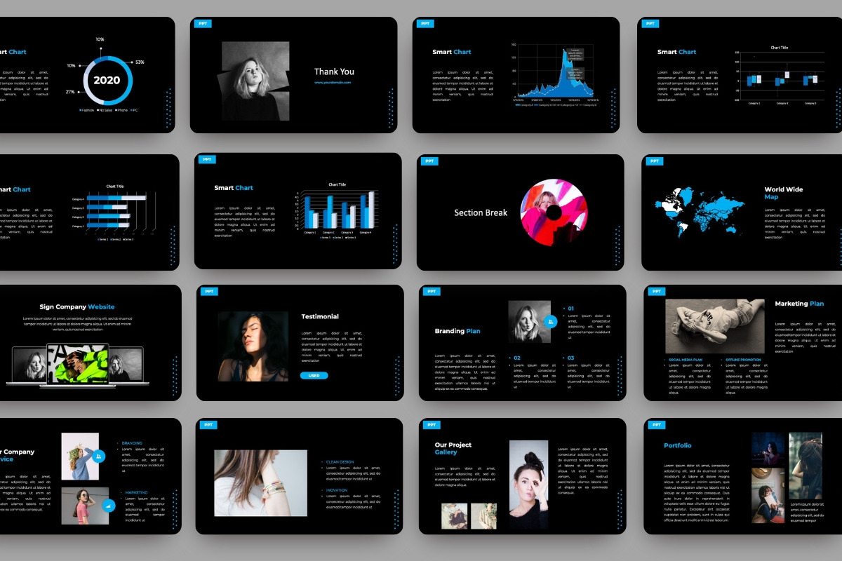 130+ Slides Powerpoint Templates, a Presentation Template by ResumeFabs (Photo 3 of 9)