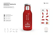 Juice Bottle Mockup Template Set, a Packaging Mockup by DesignRushMarket (Thumbnail 1 of 11)