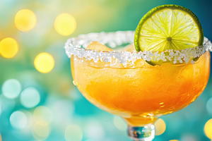Refreshing orange cocktail garnished, a Food & Drink Photo by Pixeness Studio