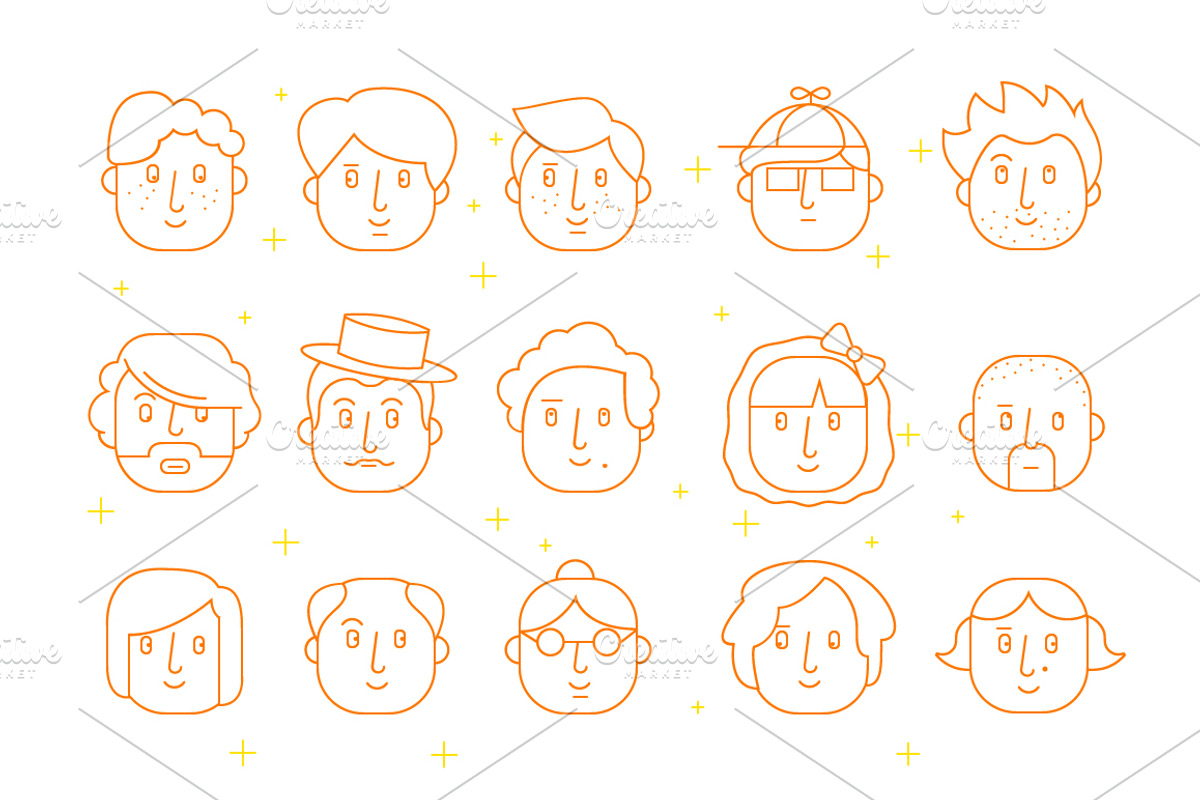 Line people icons, an Outline Icon by ANNO Graphics (Photo 1 of 2)