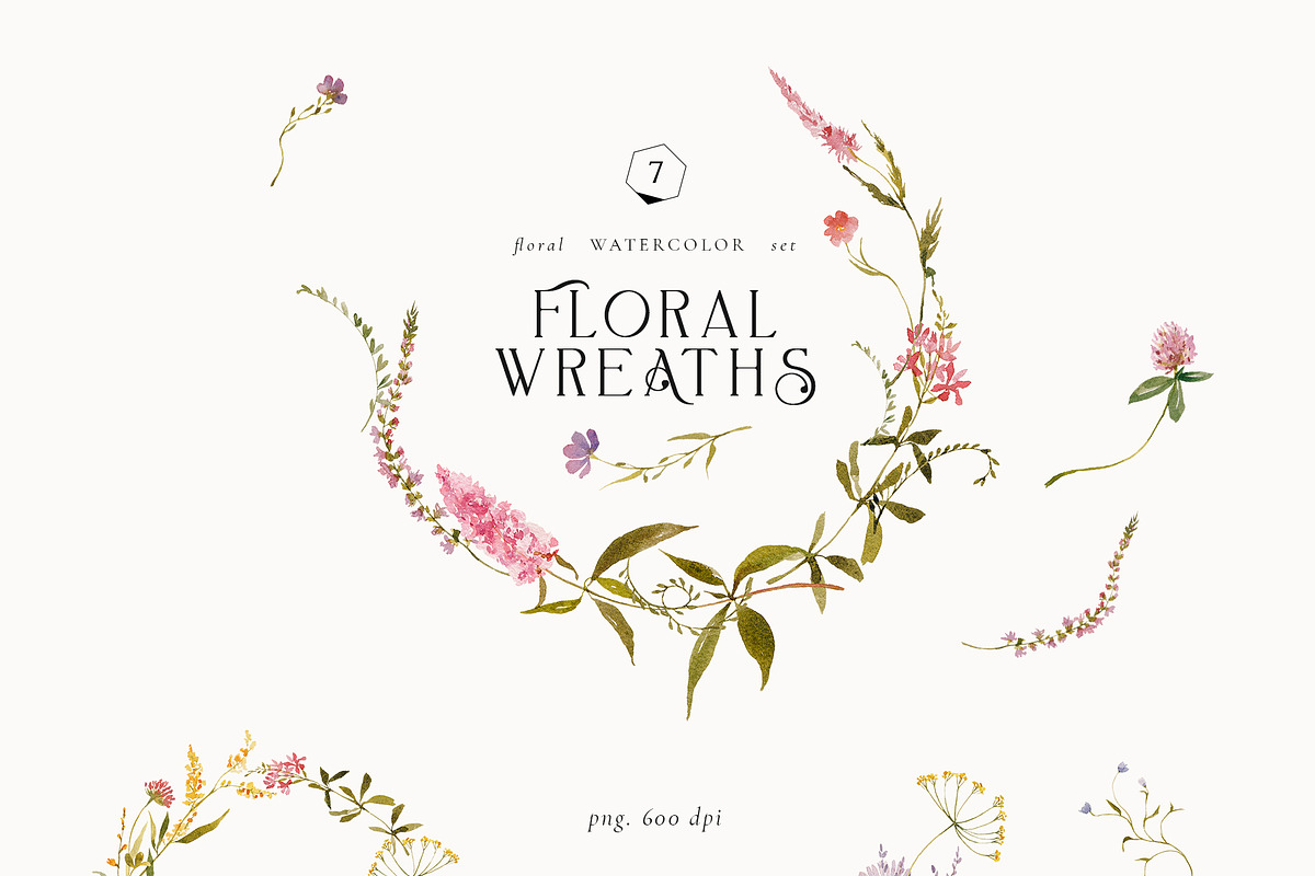 Fragrant Meadow - watercolor flowers, a Decorative Illustration by Pamyatka Shop (Photo 5 of 13)