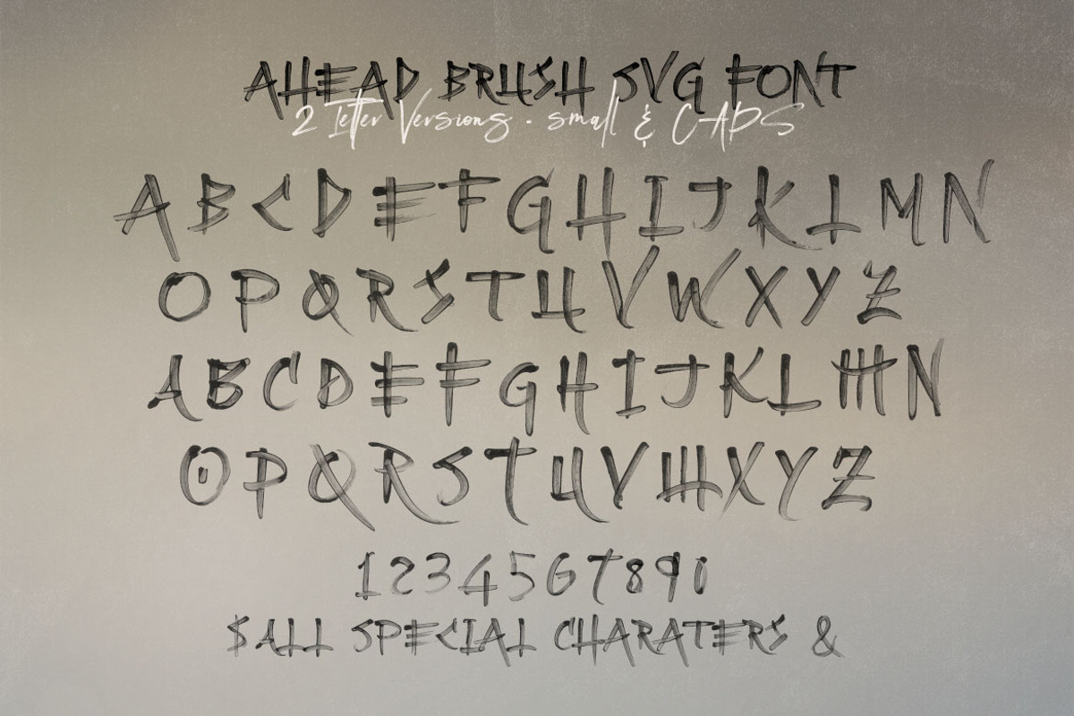 Ahead Brush SVG Font, a Font by Cruzine (Photo 4 of 7)