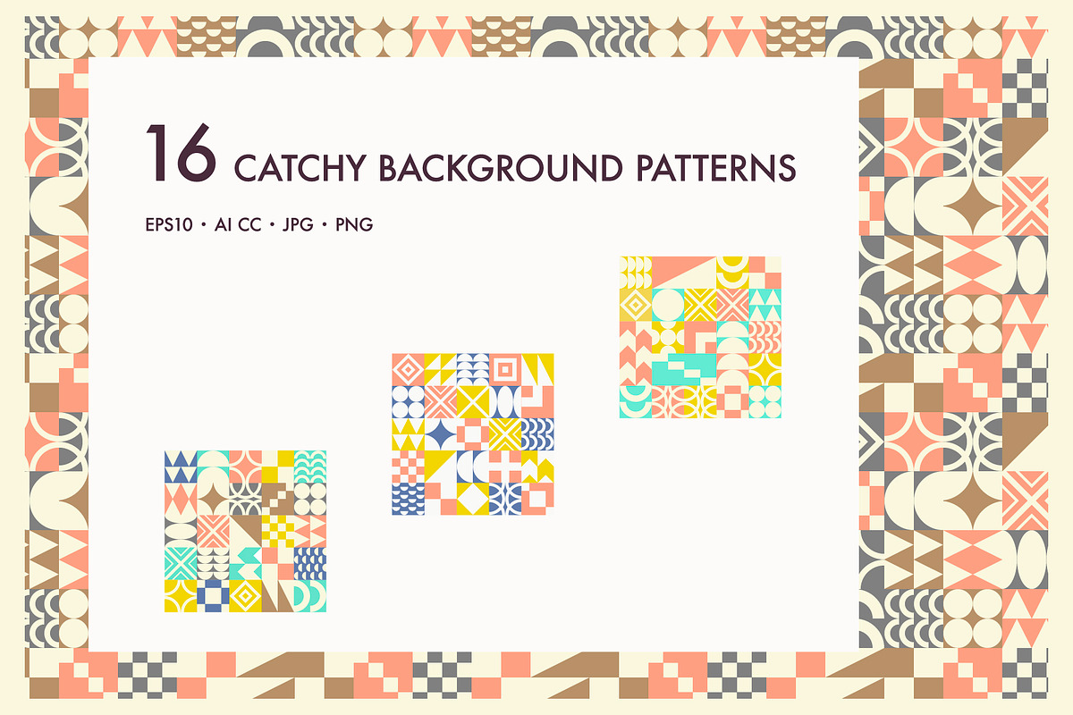 Catchy Geometric Pattern Collection, a Pattern Graphic by Minkina (Photo 2 of 5)