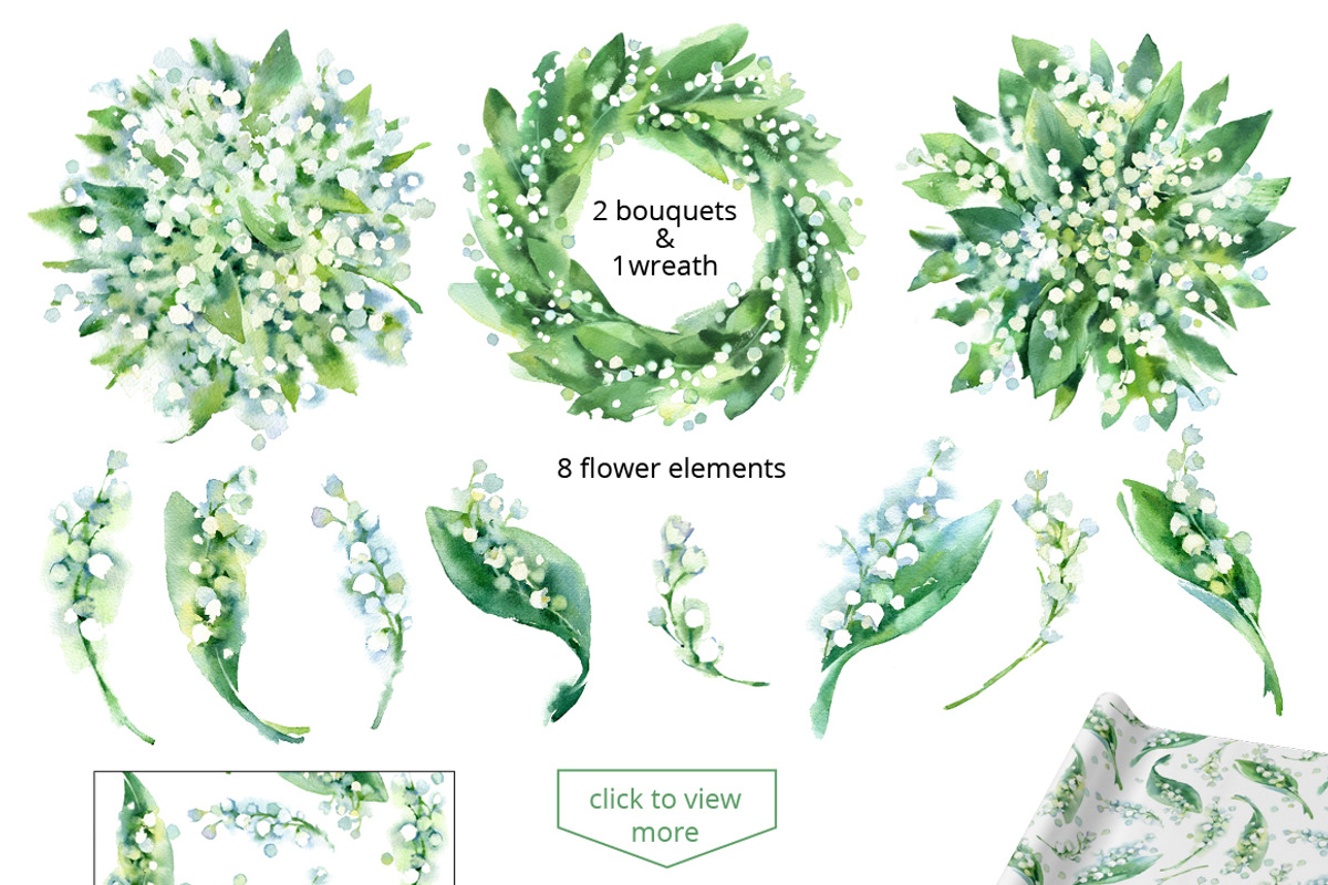 Lily of the Valley watercolor, an Illustration by ognivo (Photo 2 of 3)