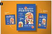 Blue Back to School Festival Flyer, a Flyer Template by Neermana (Thumbnail 1 of 4)