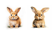 Watercolour Bunny Printables, an Object Graphic by EzDigitals (Thumbnail 5 of 6)