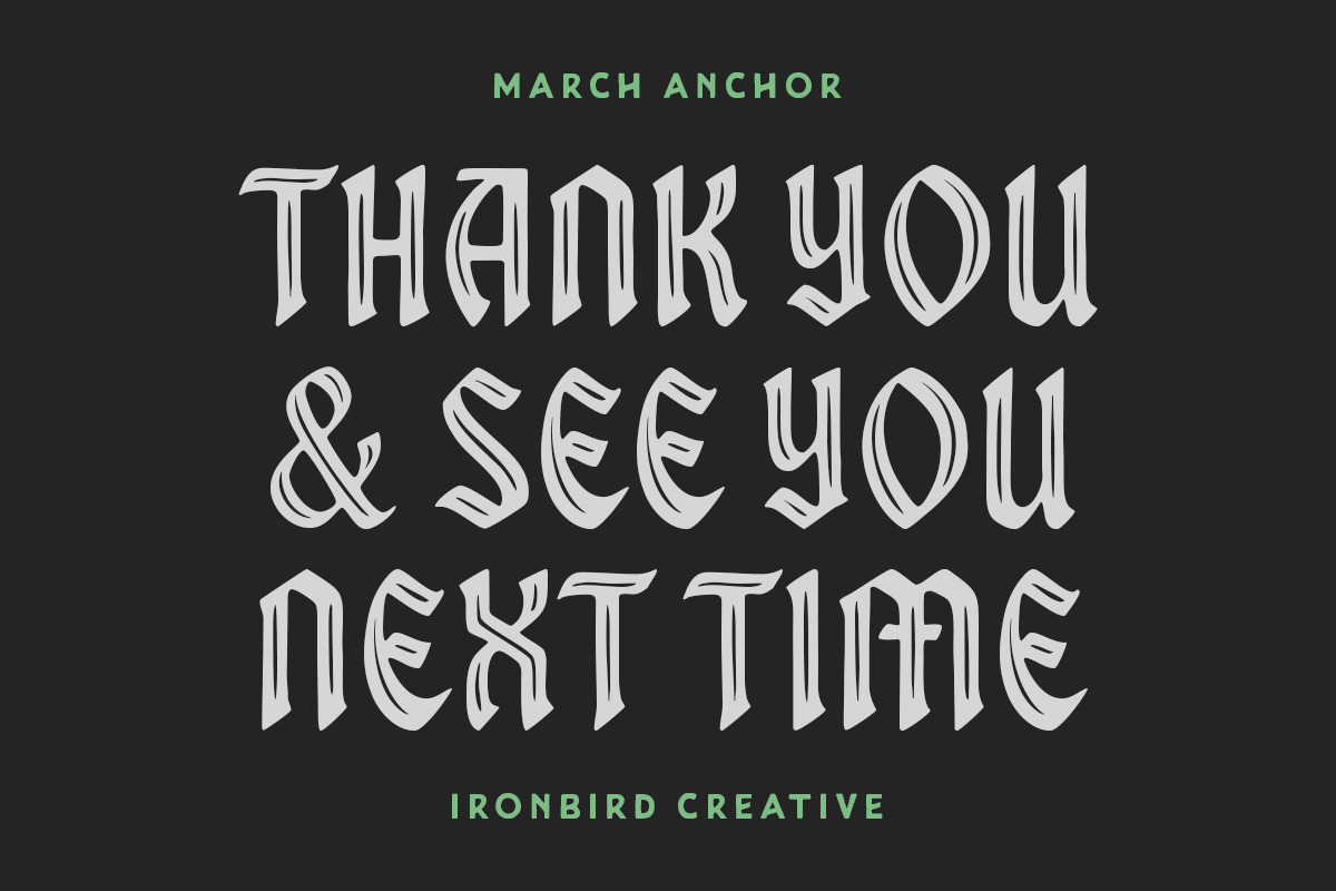 March Anchor & Bonus, a Blackletter Font by IronbirdCreative (Photo 11 of 11)