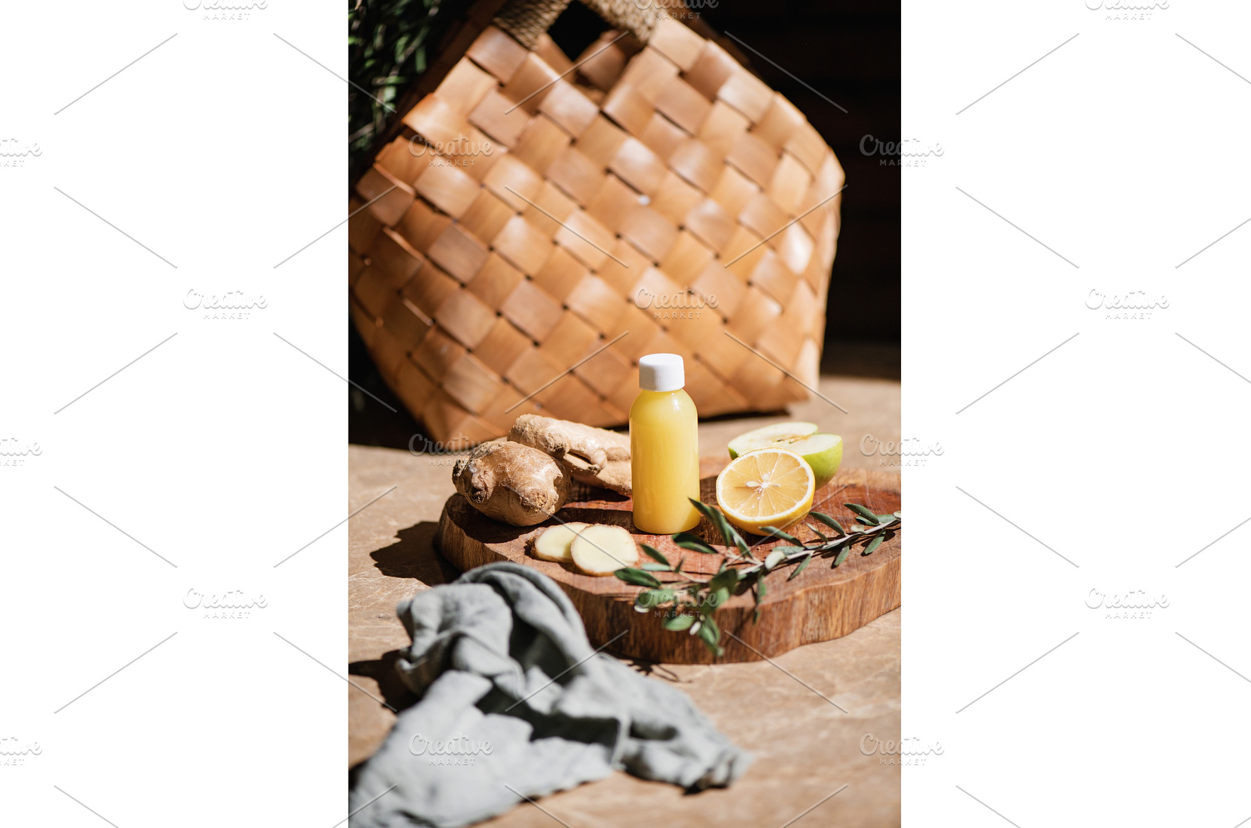 Ginger shot fresh immune boosting, a Food & Drink Photo by Foxys