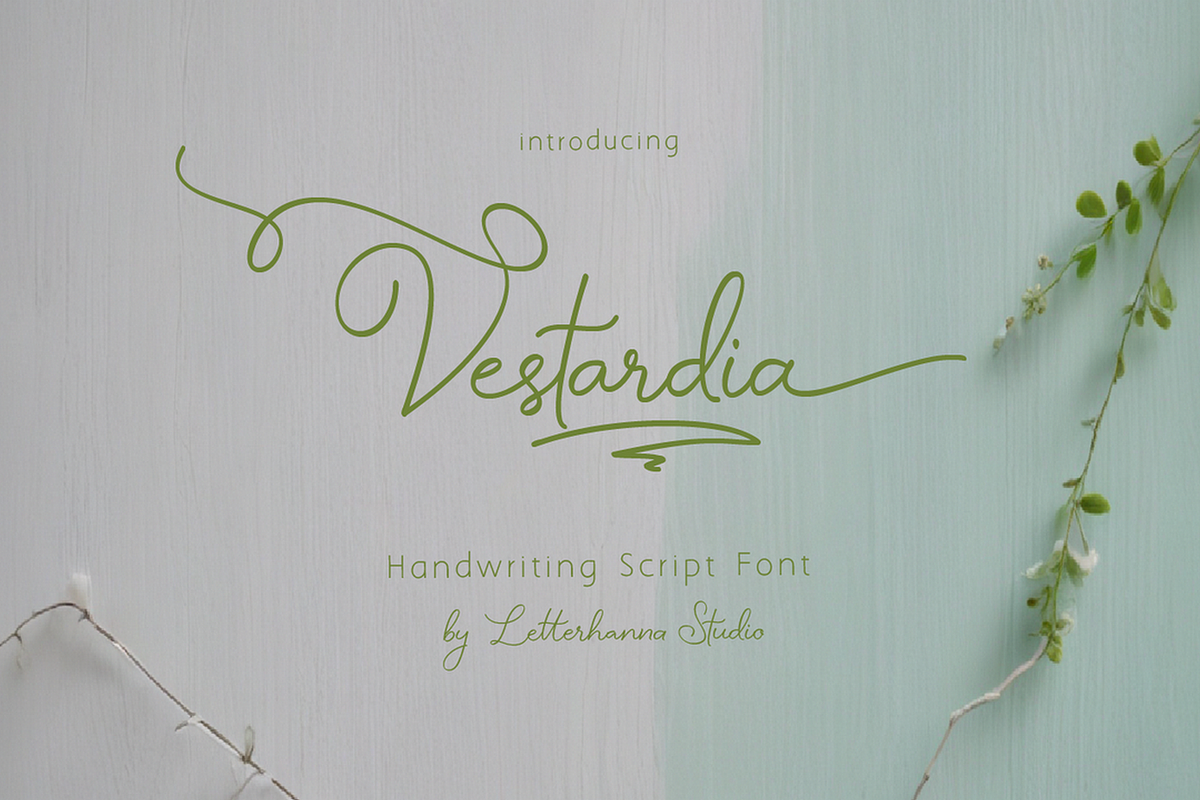 Vestardia Font, a Handwritten Font by Letterhanna Studio (Photo 2 of 16)
