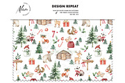 Woodland Xmas party seamless pattern, a Texture Graphic by Milatoo (Thumbnail 2 of 3)