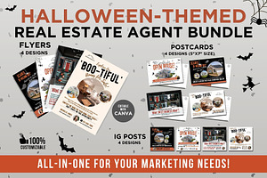 Real Estate Halloween Flyer Canva