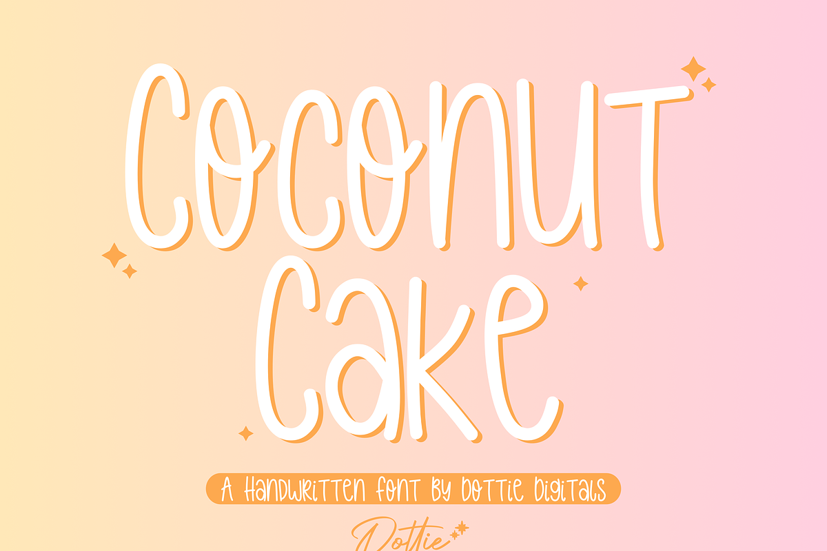 Coconut Cake Font – Handwritten Sans, a Handwritten Font by Dottie Digitals (Photo 1 of 4)