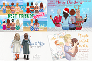 Best friends MEGA BUNDLE. Mother and, a Person Illustration by RivusArt (Thumbnail 5 of 5)